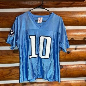 NFL Light Blue V-Neck Jersey with Number 10 Young